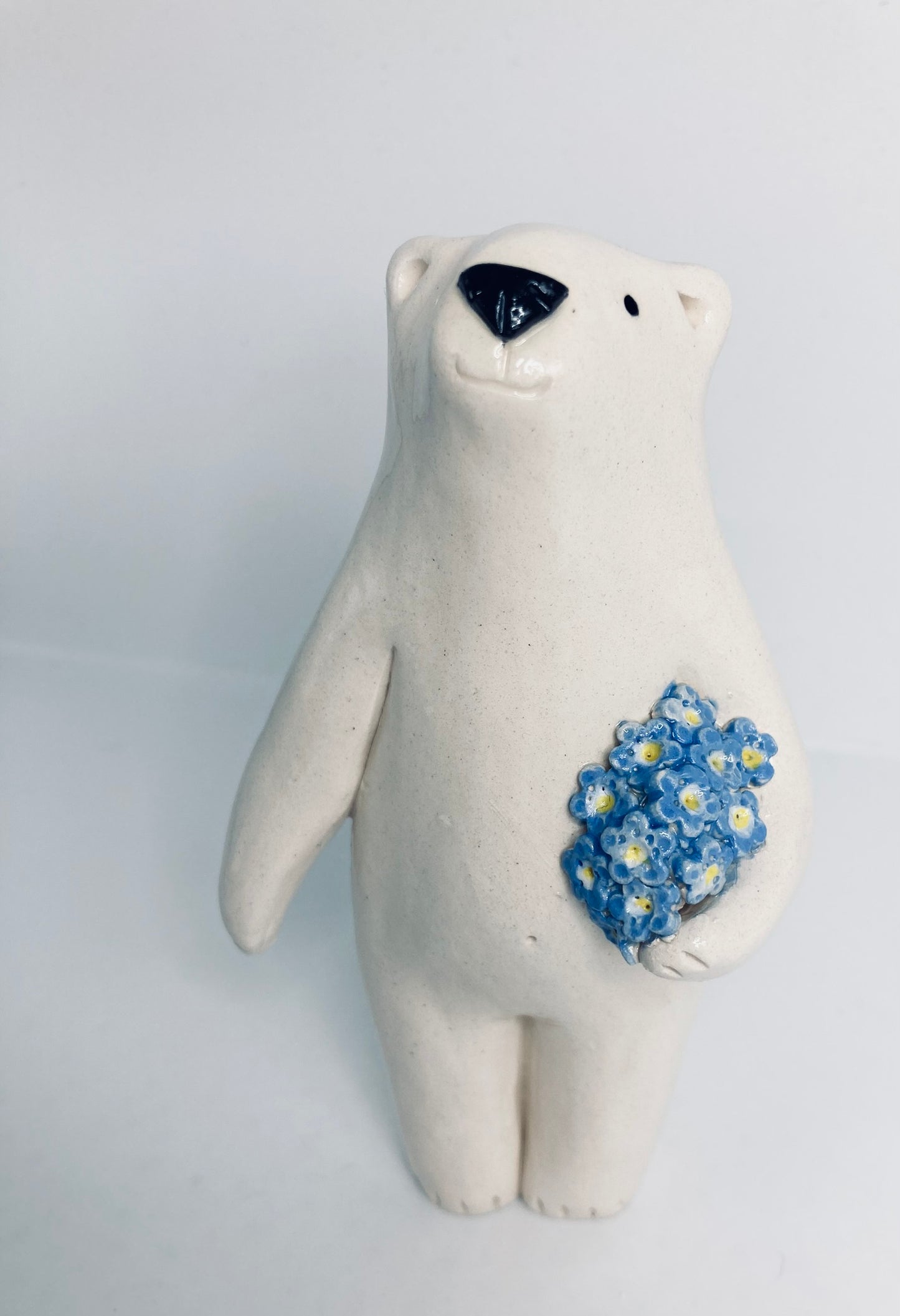 Polar Bear with Forget Me Nots