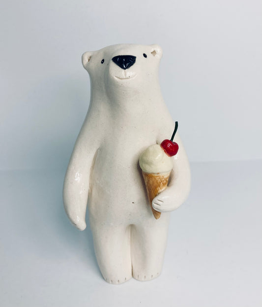Polar Bear with Ice Cream
