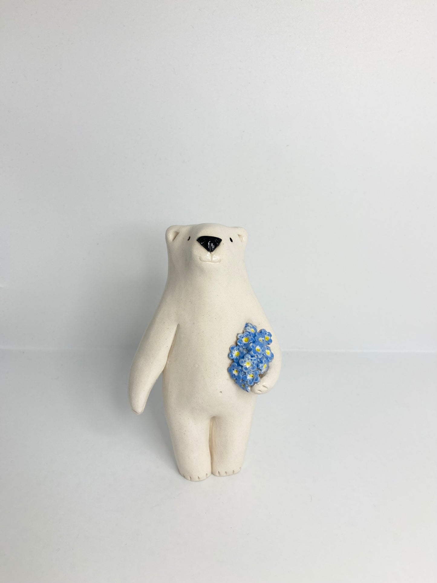 Polar Bear with Forget Me Nots