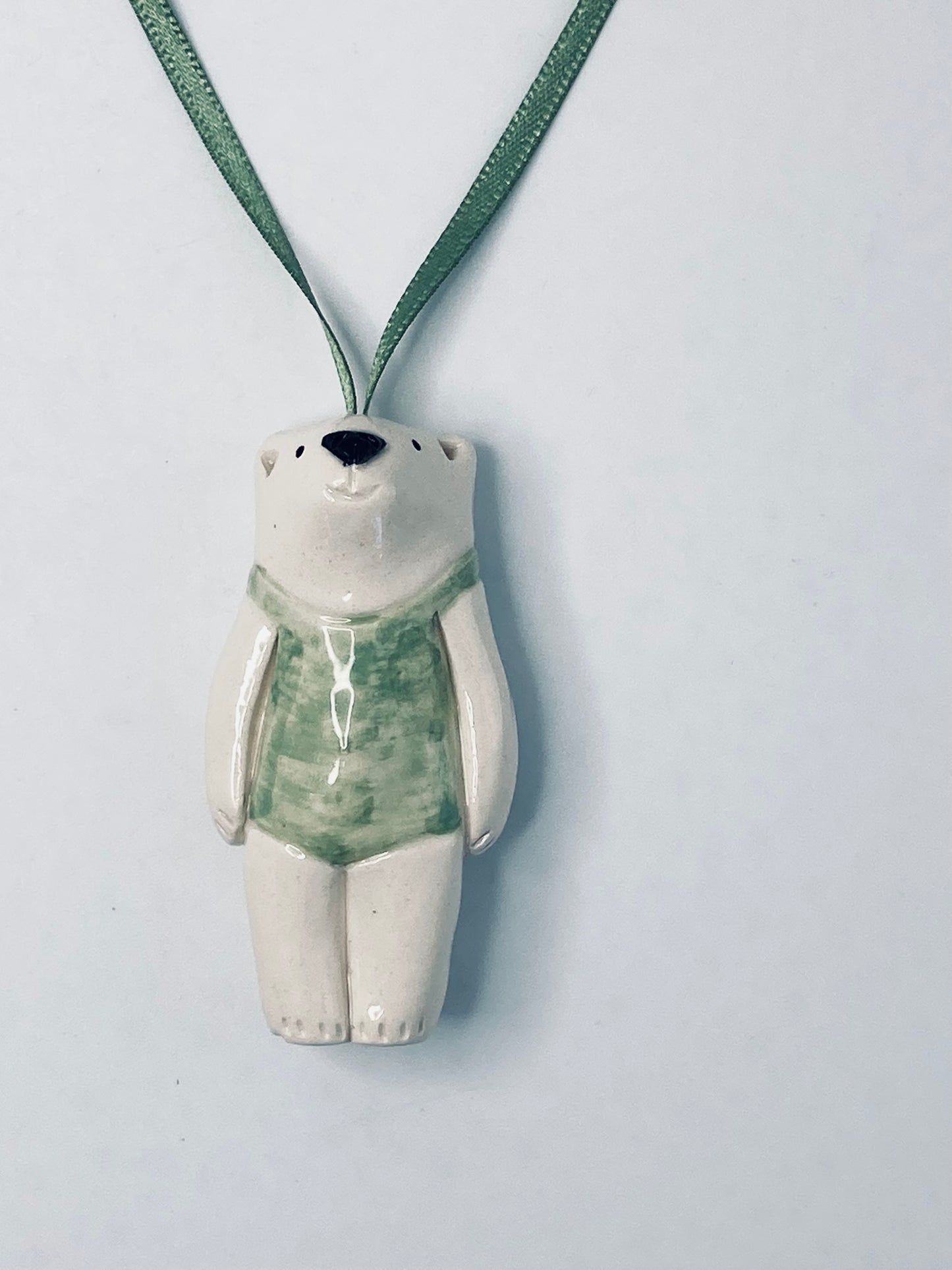 Polar Bear in Bathing Suit on Ribbon