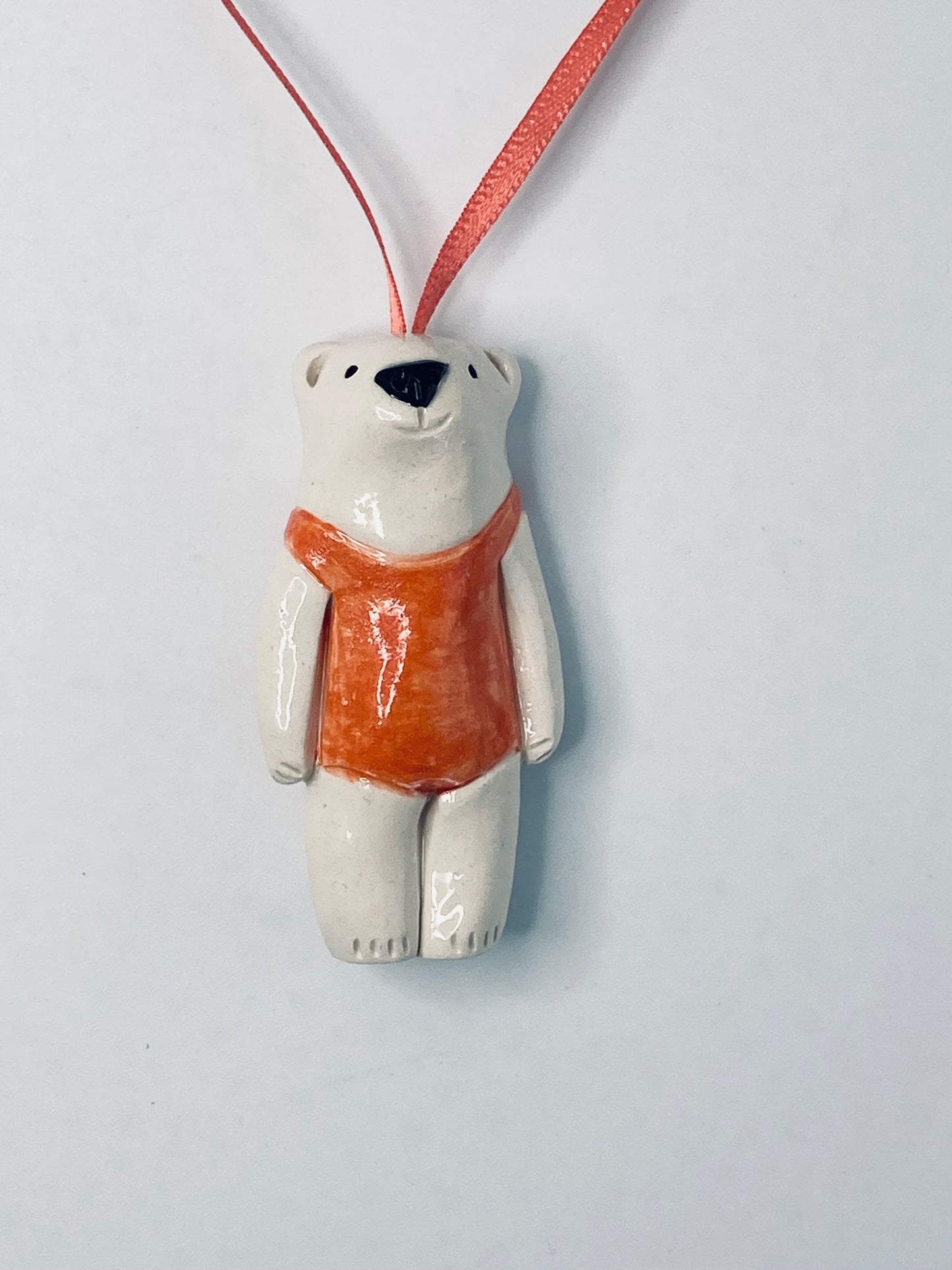 Polar Bear in Bathing Suit on Ribbon