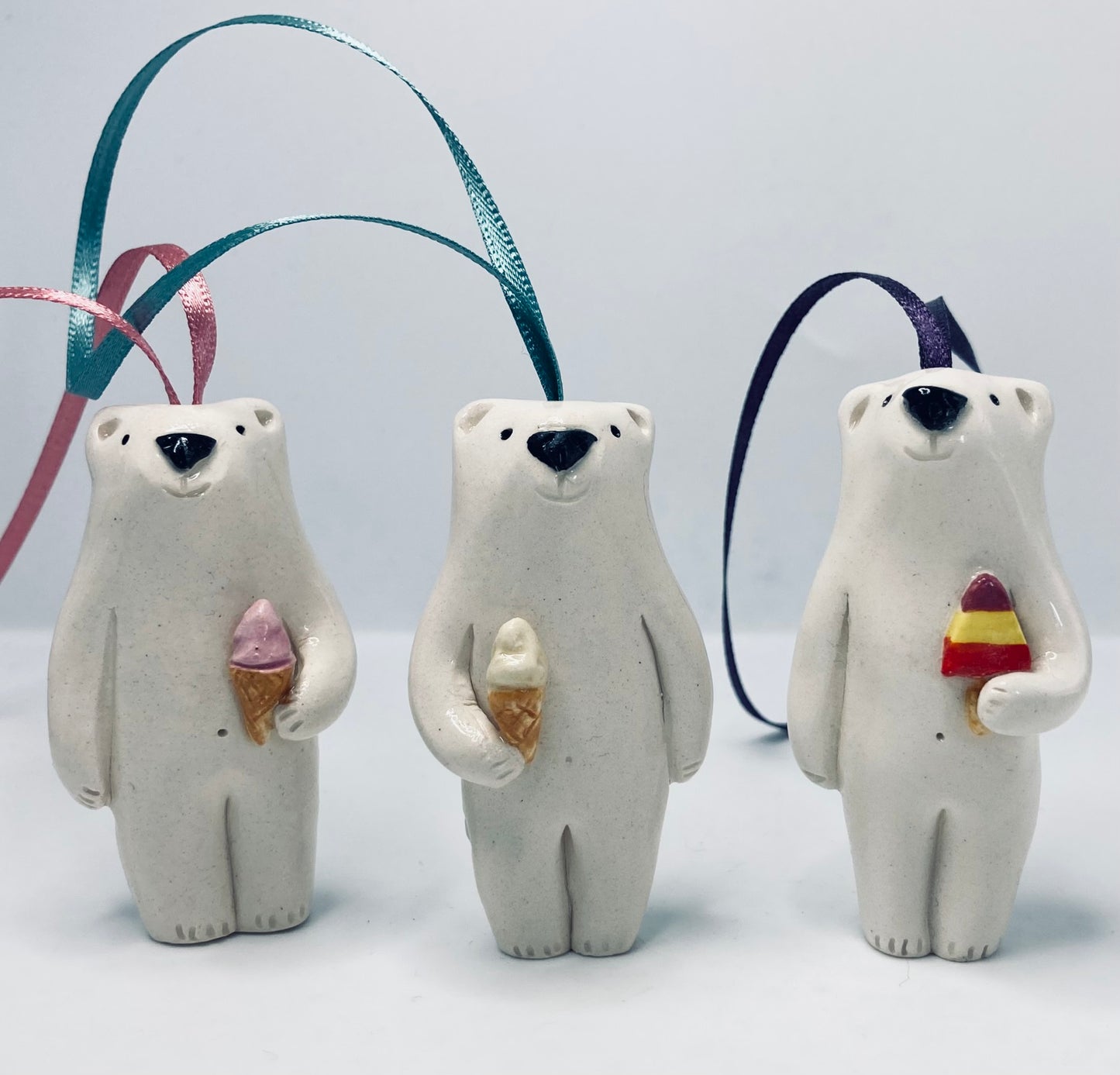 Polar Bear on ribbon with Zoom Lolly