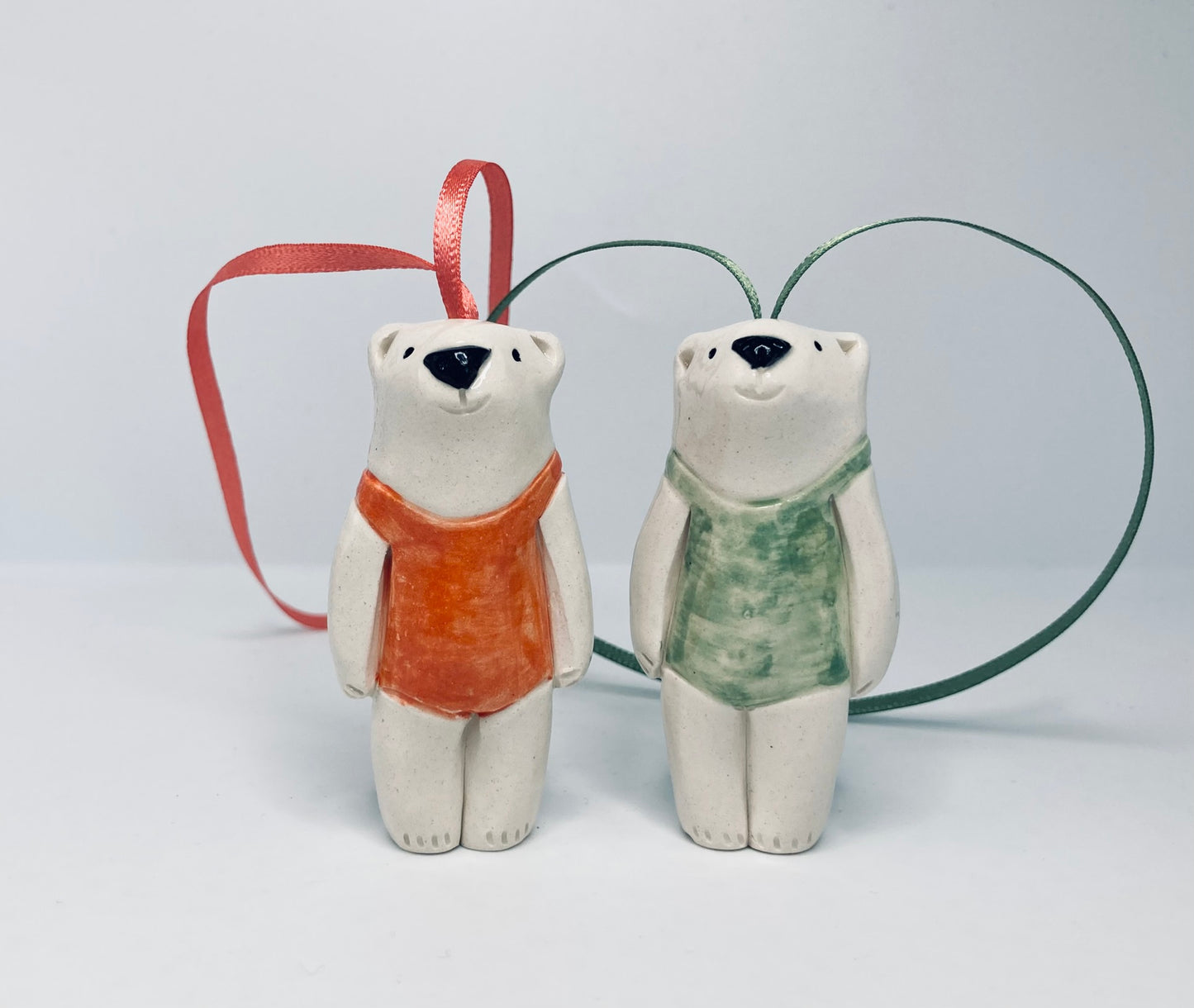 Polar Bear in Bathing Suit on Ribbon
